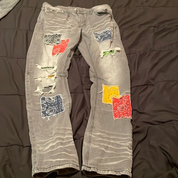 Patched Ripped Jeans - Picture 1 of 3